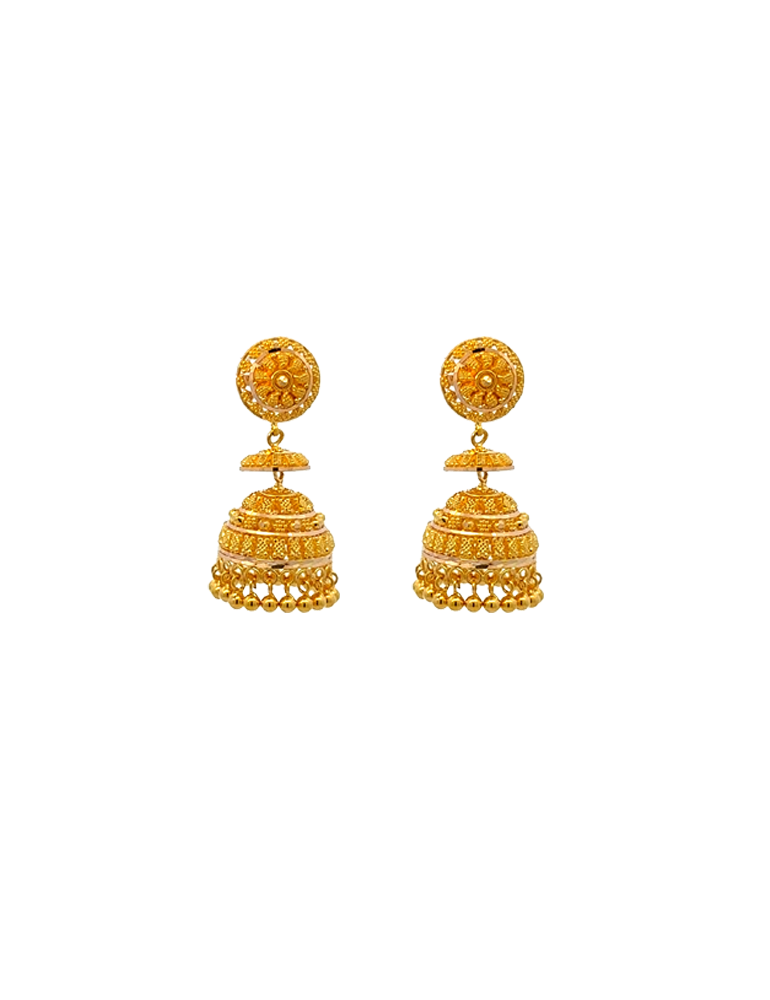 Gold Choker Set with Earrings 22 Karat