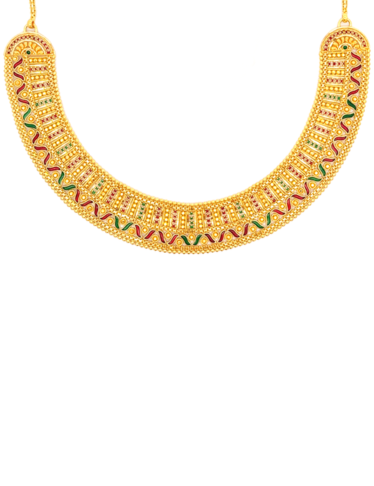 22 Kt Yellow Gold Set With Earrings