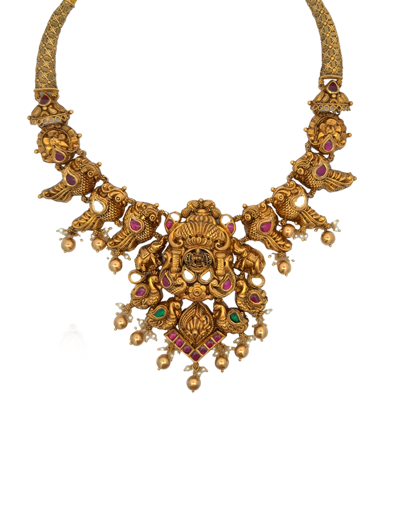 Antique Necklace Set in 22K