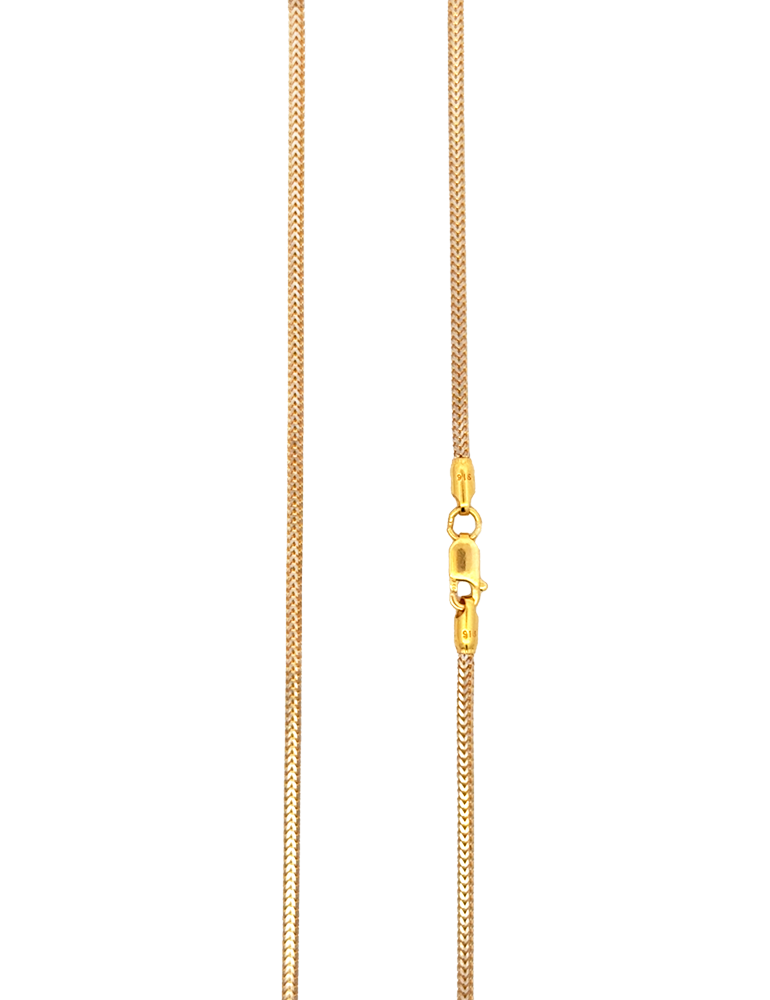 Rhodium Kissed Gold Chain  - 22 Karat