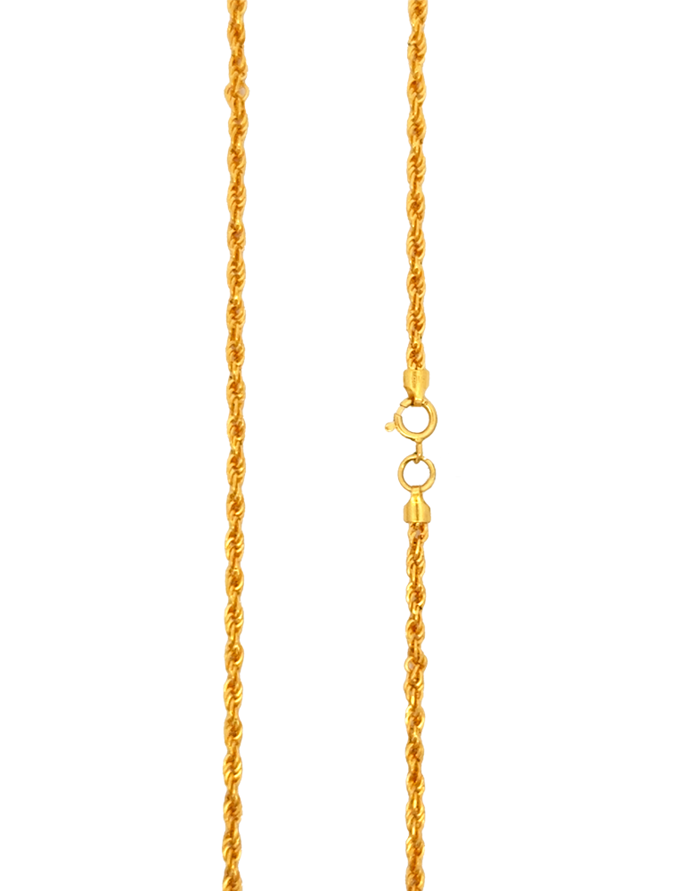 Gold Rope Chain - 22 Karat