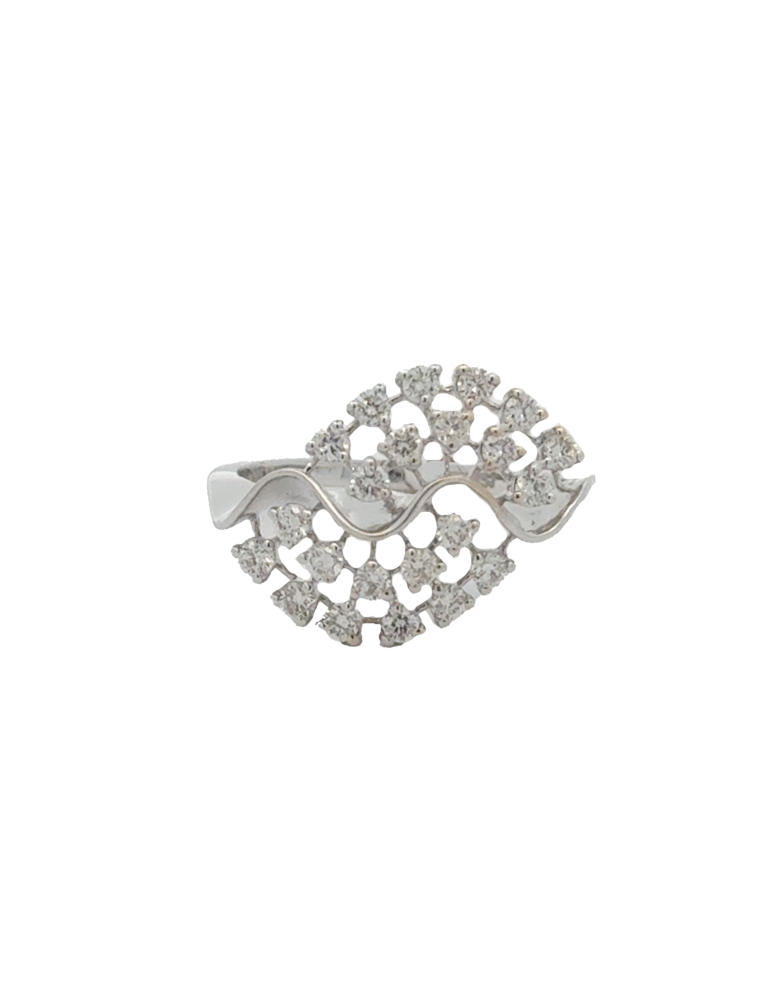 Lady's White Gold 18 Karat Fashion Ring