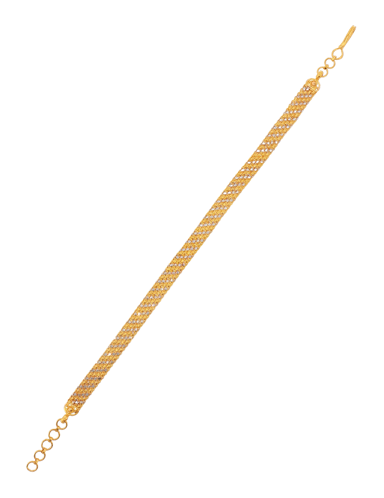 Kiranrekha Two-Tone Bracelet - 22 Karat