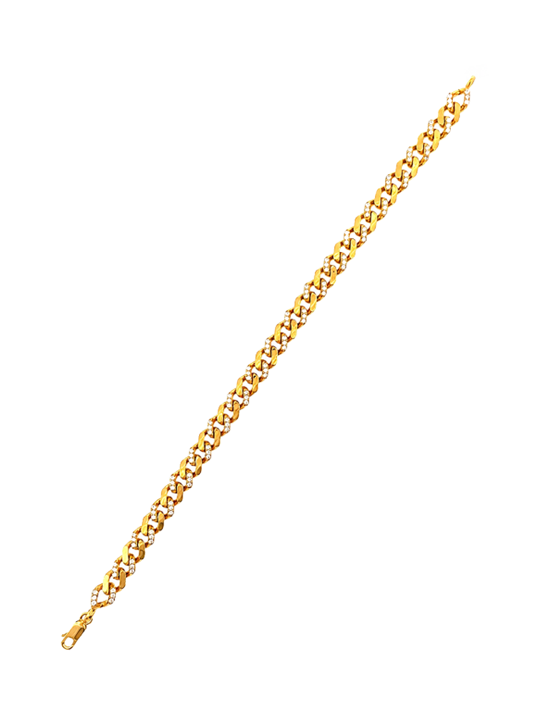 Opulent Curb Bracelet - 22 Karat