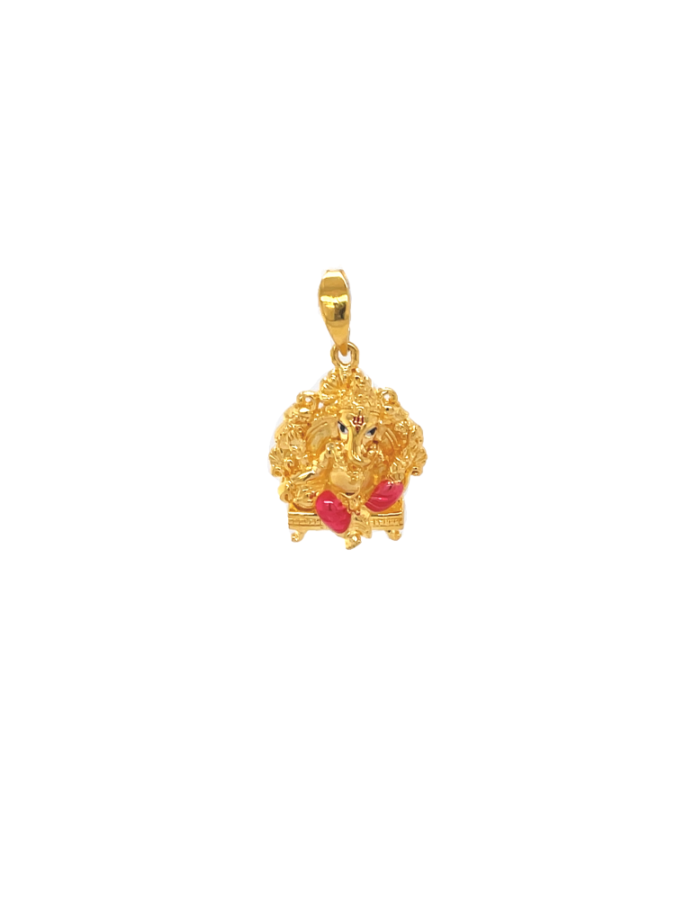 Gold Ganesh Ji Pendant 22 Karat