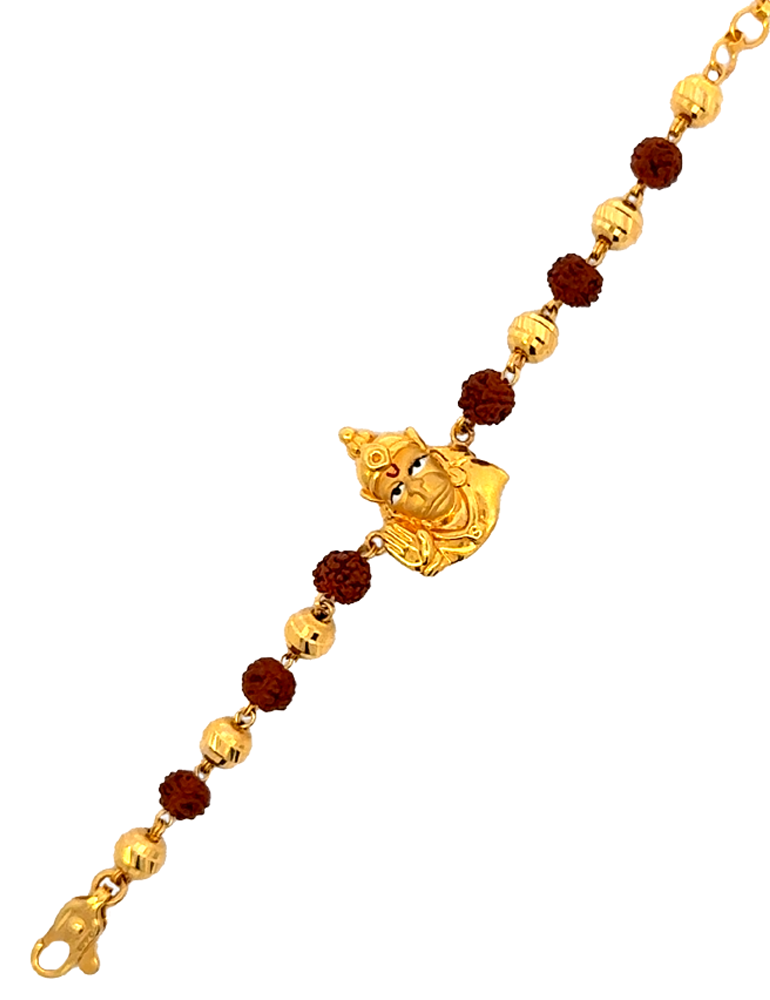 Gold Rudraksha Kids Bracelet 22 Kt