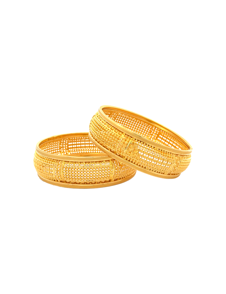 Gold Bangles 22 Karat - Set Of 2