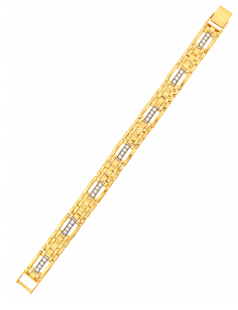 Valoré Stone-Bar Gold Bracelet - 18 Karat