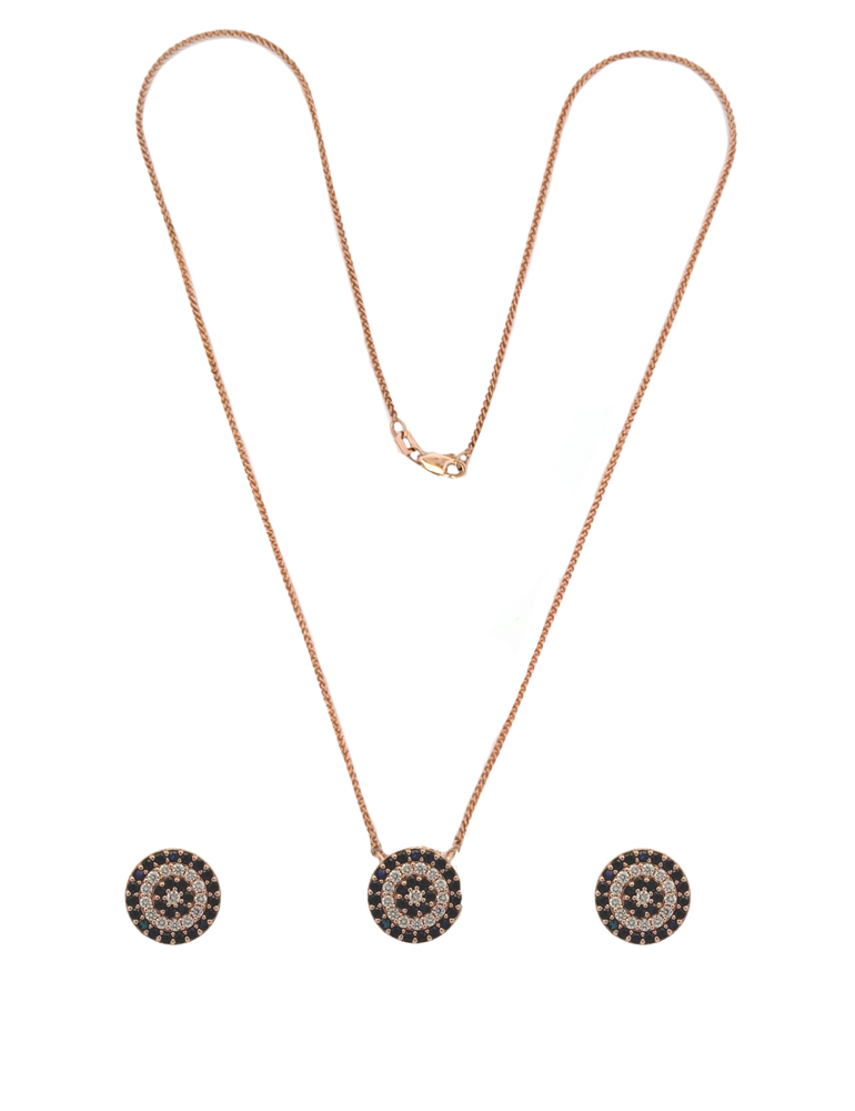 Rose Gold Diamond Set - 14 Kt