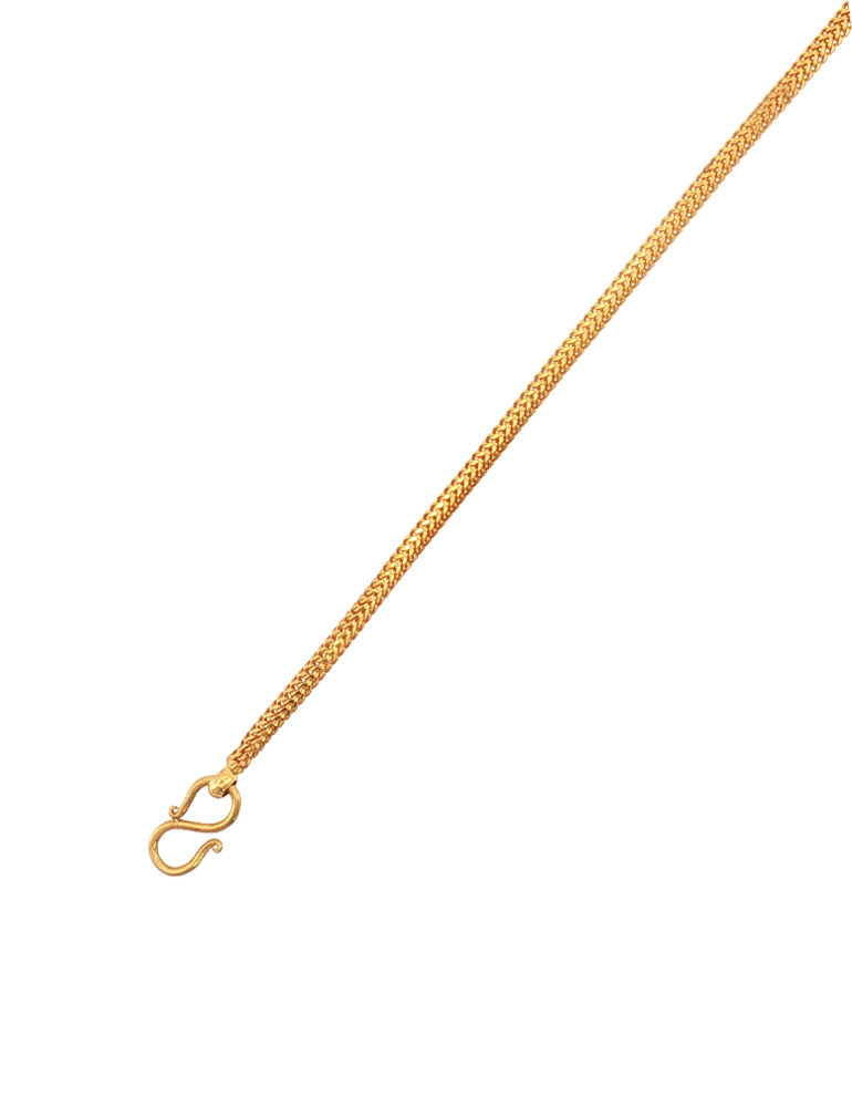 Woven Gold Chain Bracelet - 22 Karat