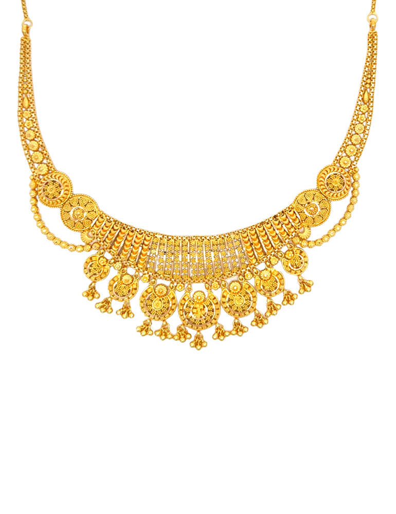 Elegant Vrittika Heritage Gold Set - 22 Karat