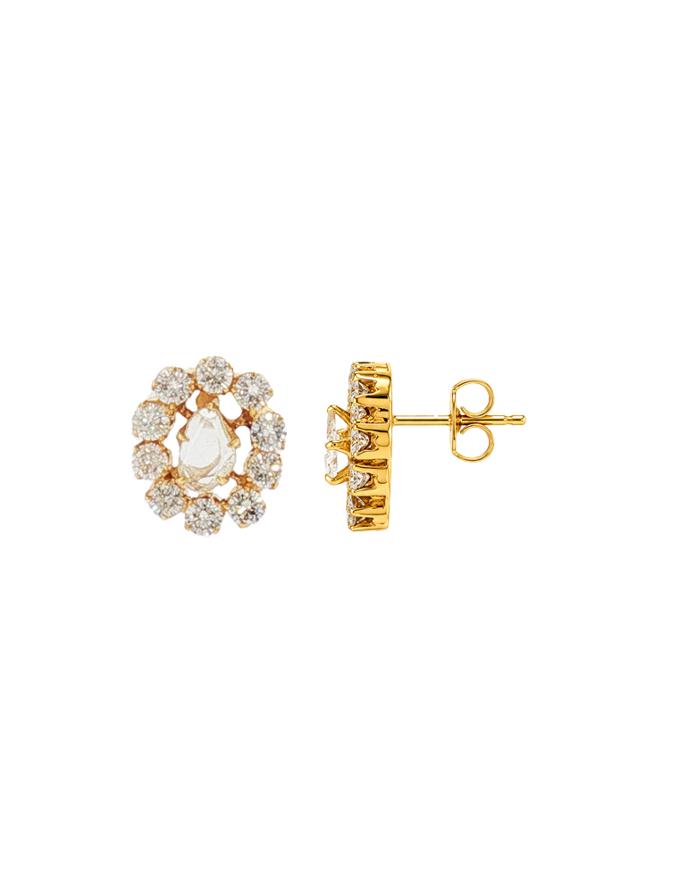 Royal Dewdrop Diamond Stud - 18 Karat