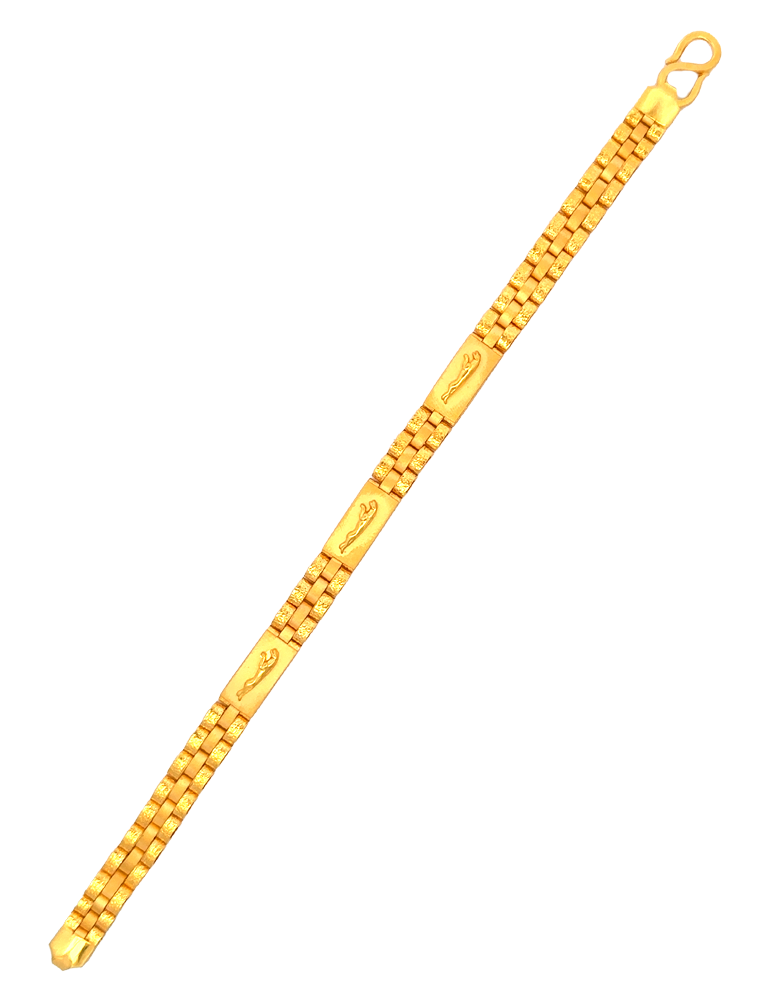Monarch Link Gold Bracelet - 22 Karat