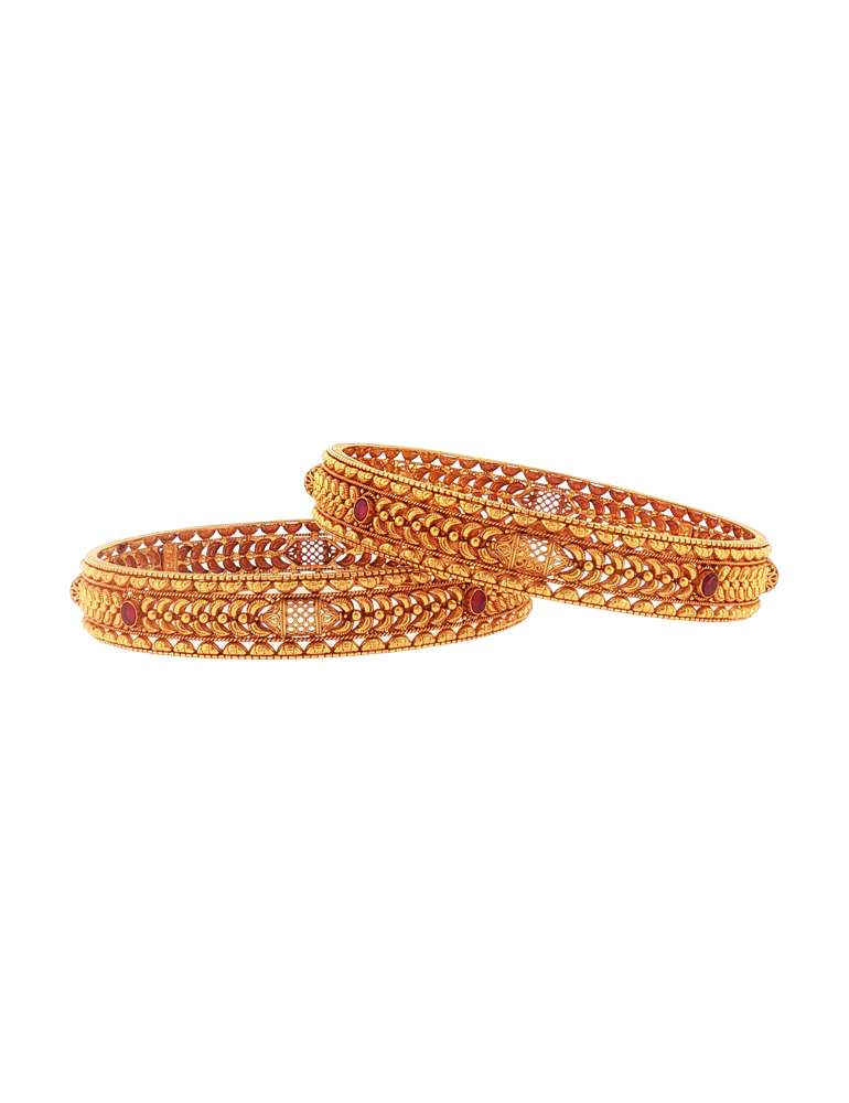 Kumkumrekha Gold Bangle 22K - Set of 6