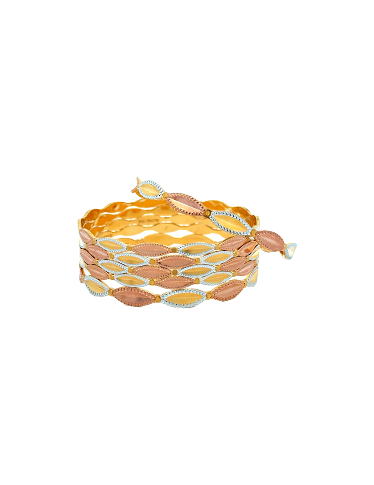 Gold Bangles 22kt  - Set of 6
