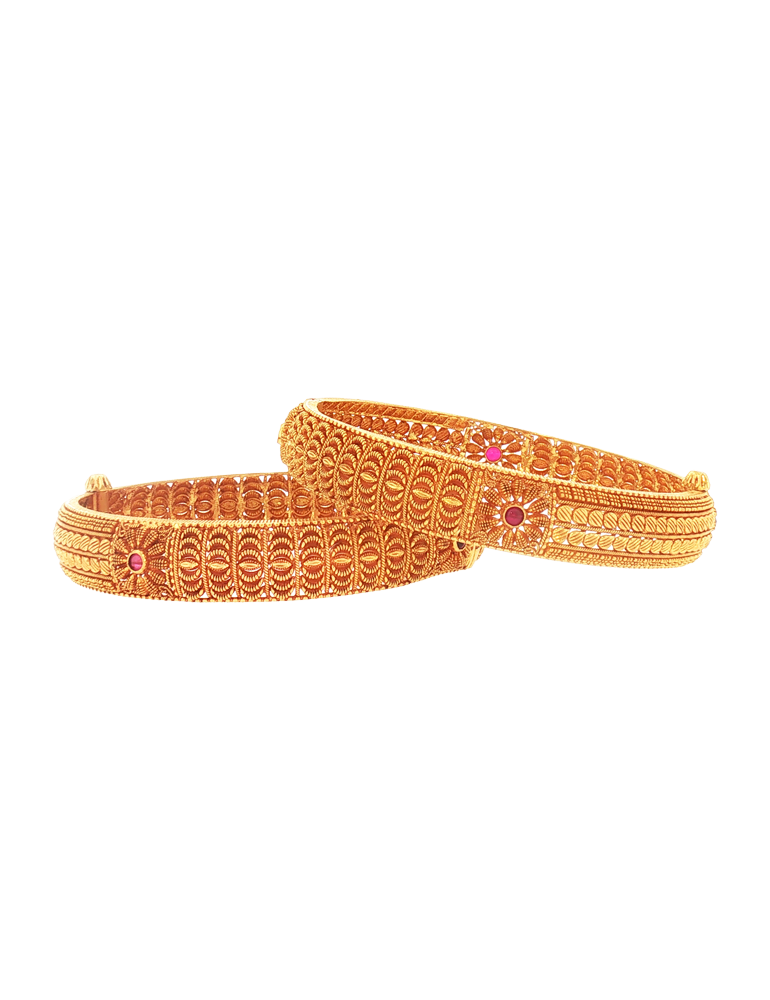 Pushkaraj Heritage Bangles 22K - Set of 2
