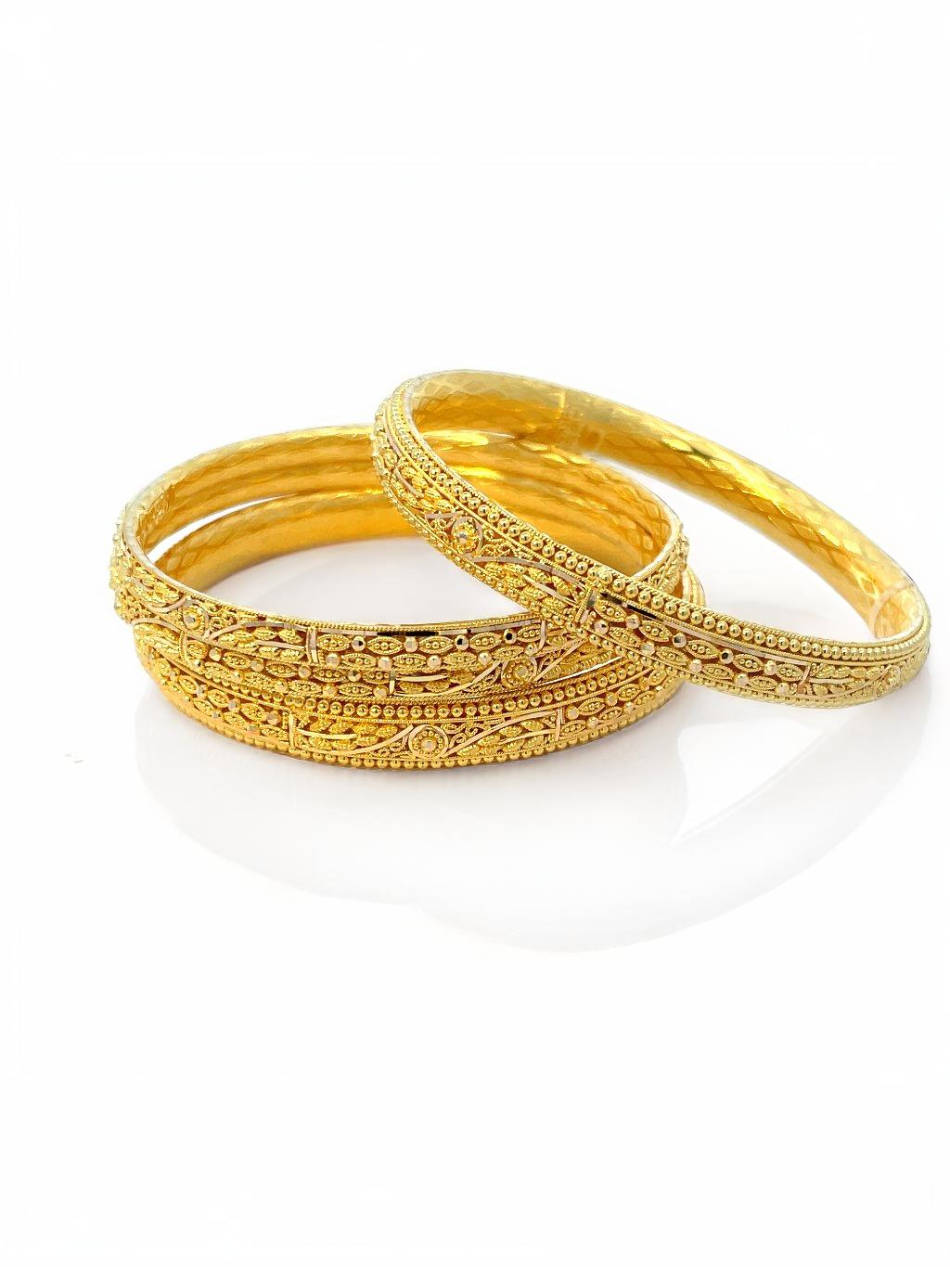 22 Kt Gold Bangles - Set of 6