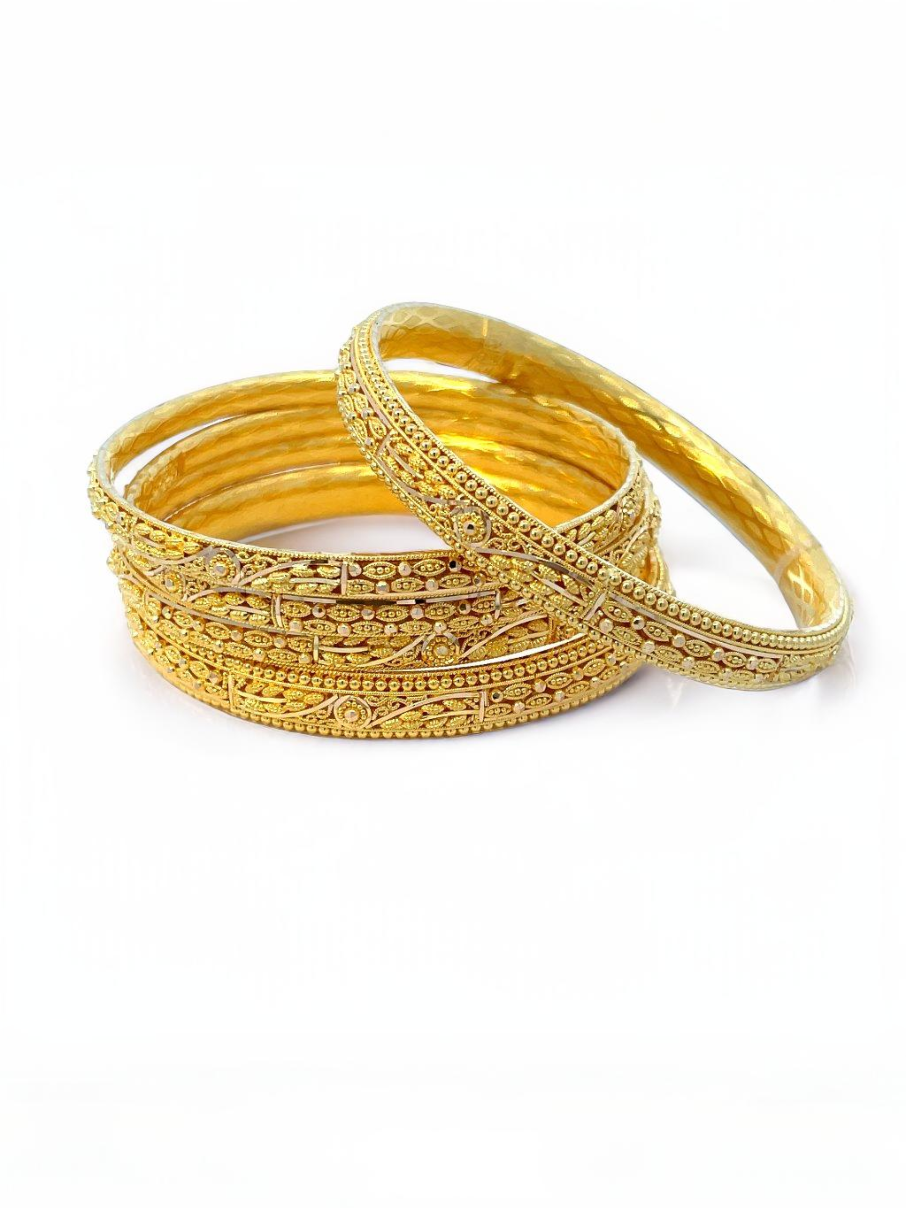 22 Kt Gold Bangles - Set of 6