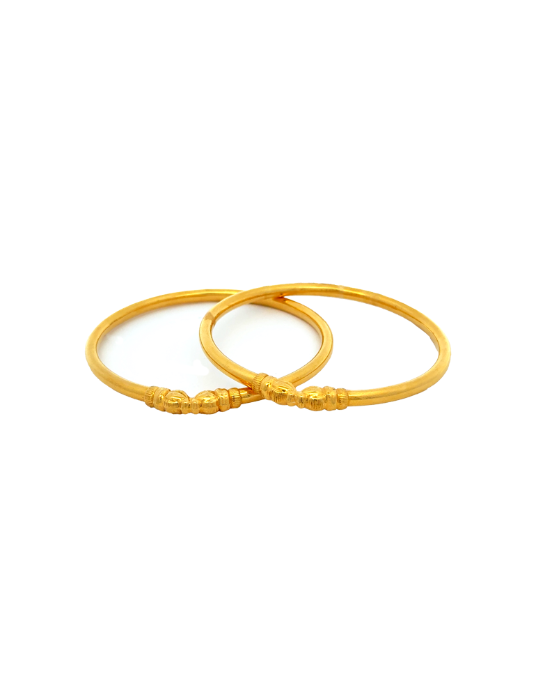 22 Kt Gold Bangles - Set of 2