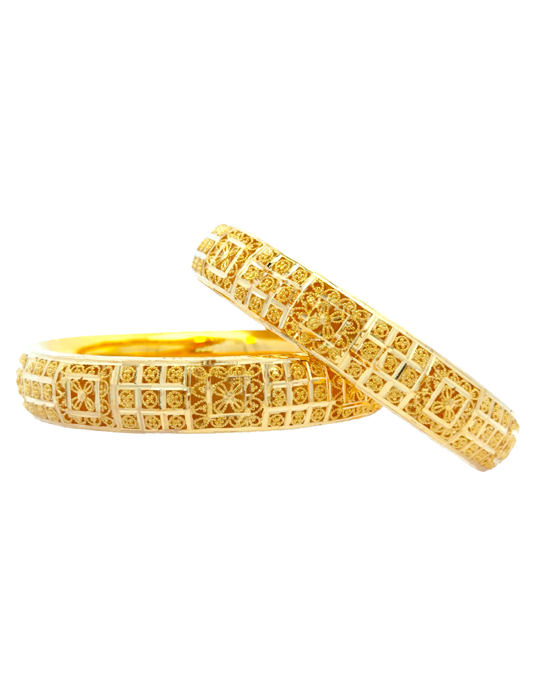 Gold Bangles 22Kt - Set of 2