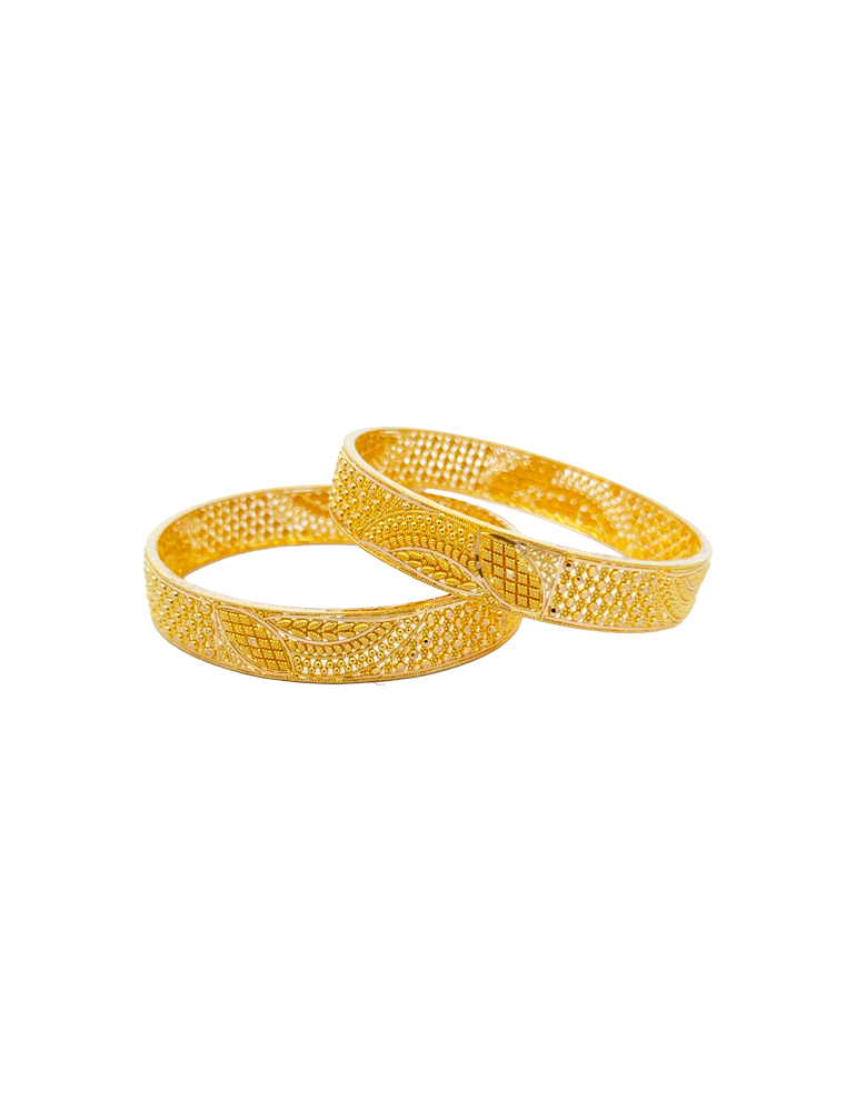 22 Kt Gold Bangles - Set of 2