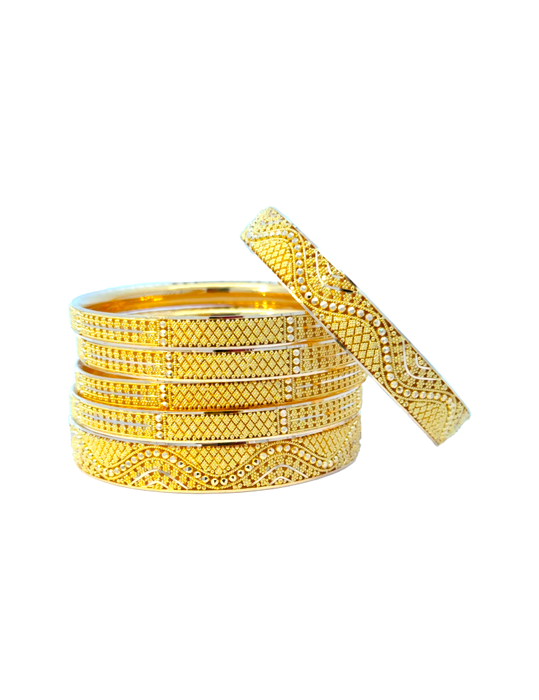 22 Kt Gold Bangles - Set of 6
