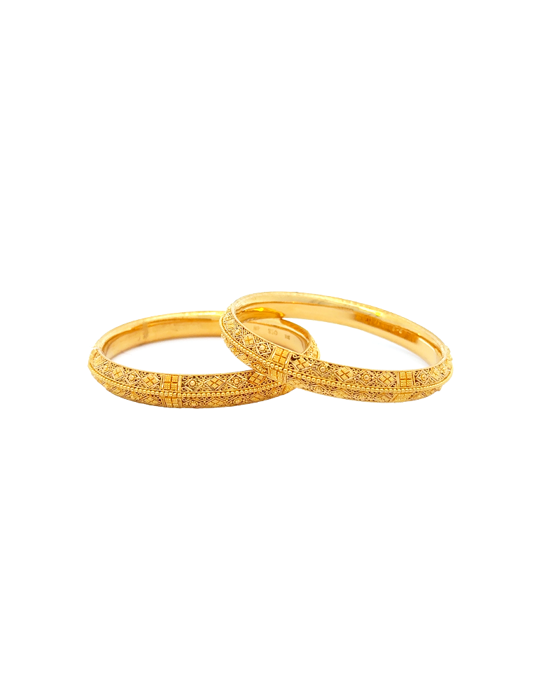 Gold Bangle 22 Karat set of 2