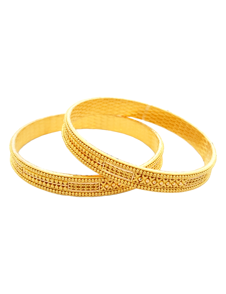 Gold Bangles 22kt - Set Of 6