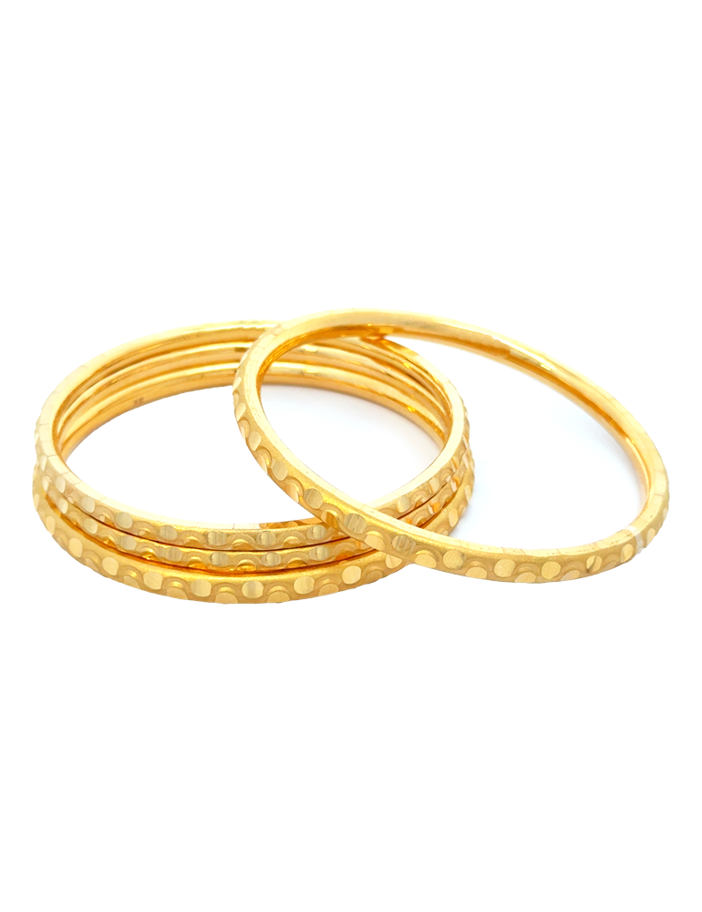 Gold Bangles 22kt  - Set of 8