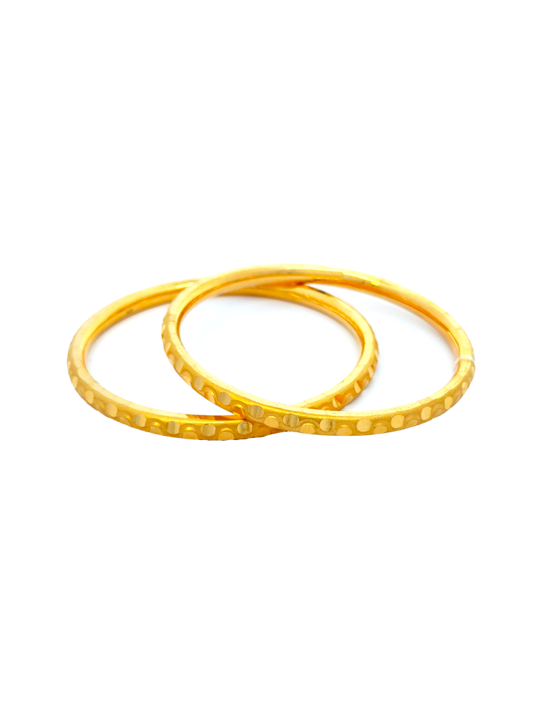 Gold Bangles 22kt  - Set of 8