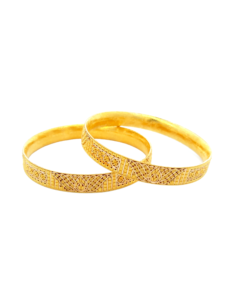 Gold Bangles 22kt - Set of 6
