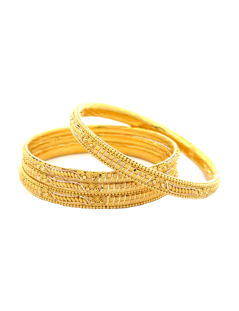 Gold Bangles 22kt  - Set of 6