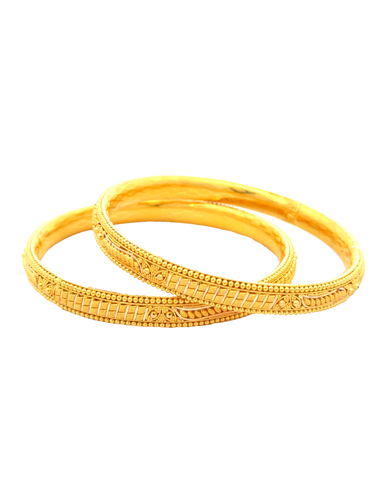Gold Bangles 22kt  - Set of 6