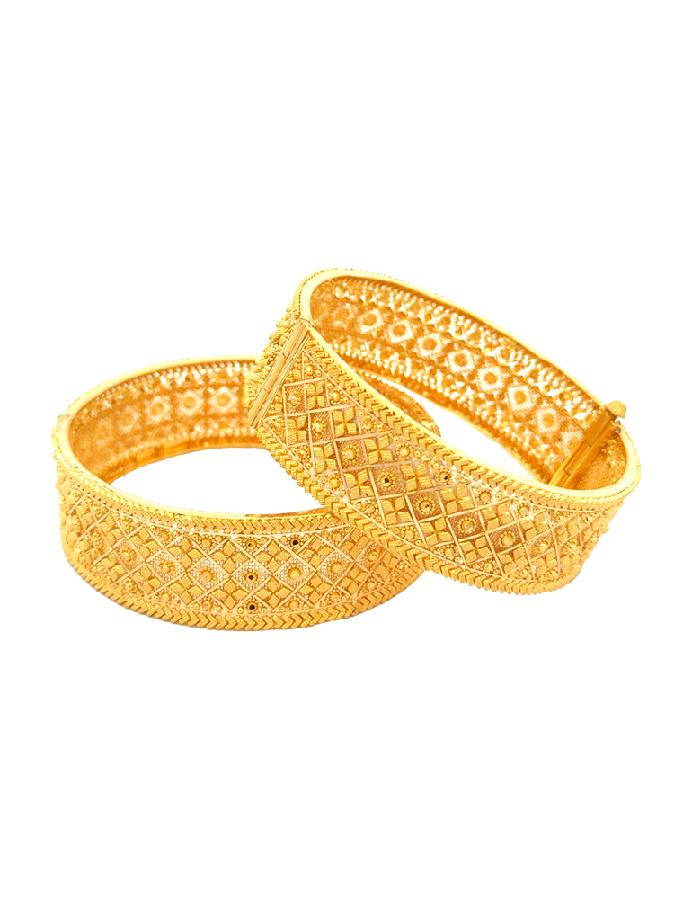 Gold Bangles 22Kt - Set of 2