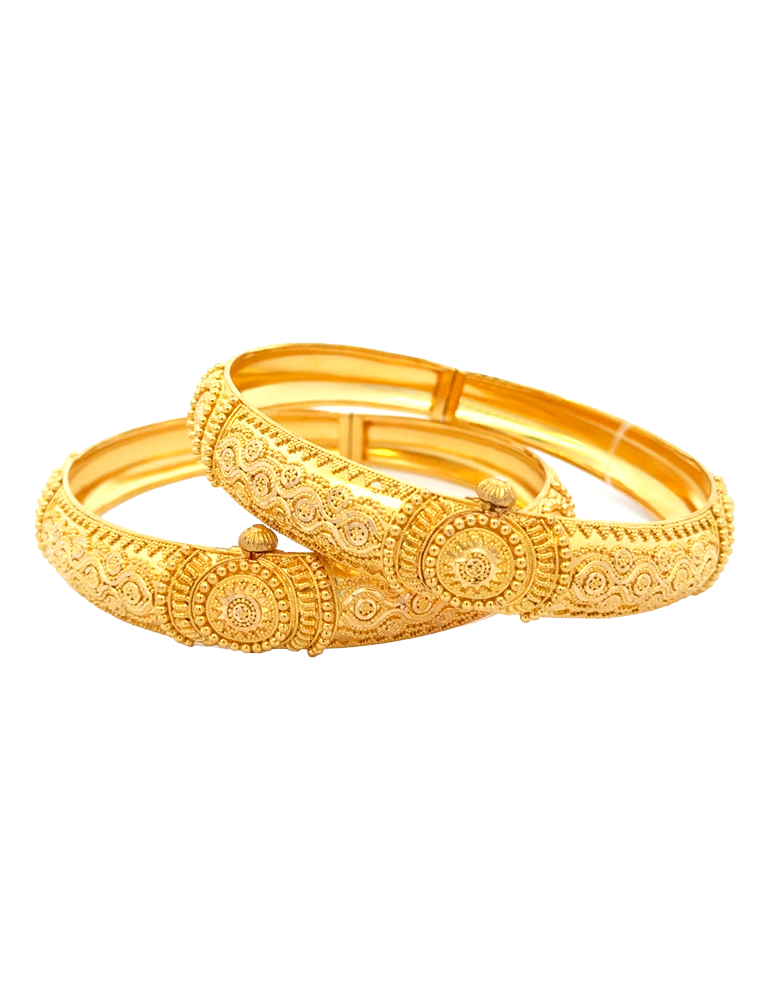 Gold Bangles 22Kt - Set of 2