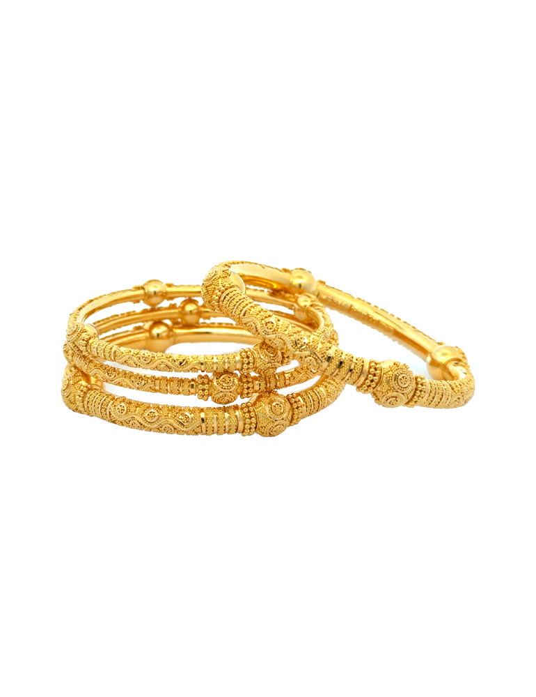 Gold Bangles 22kt  - Set of 4