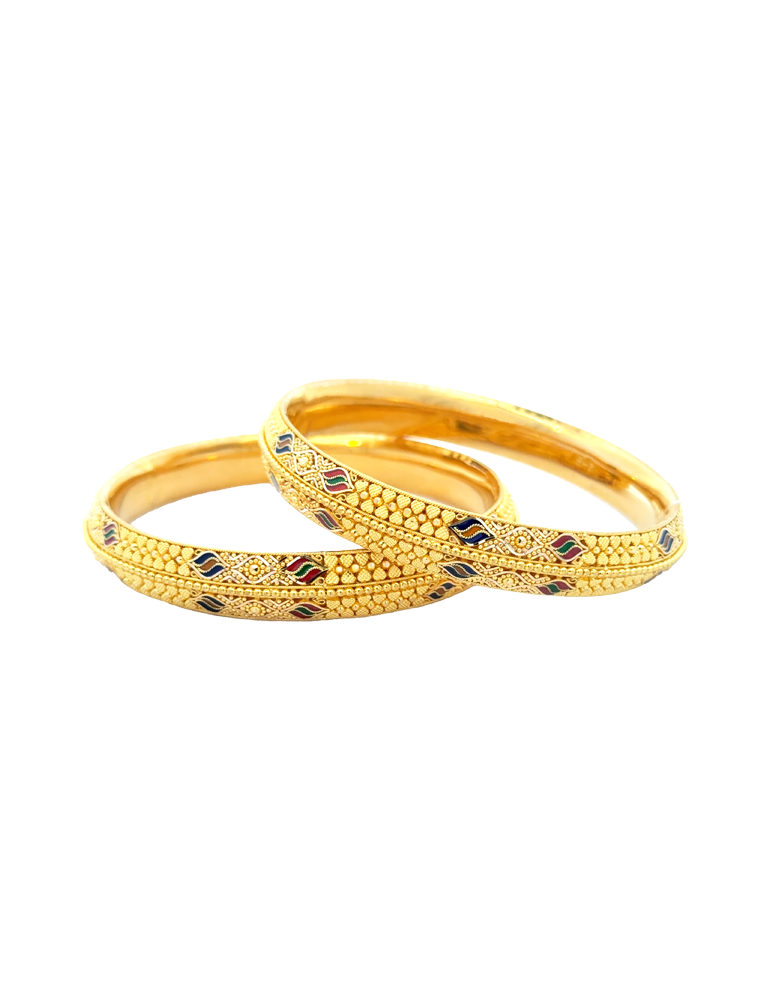 Gold Bangles 22kt - Set Of 6