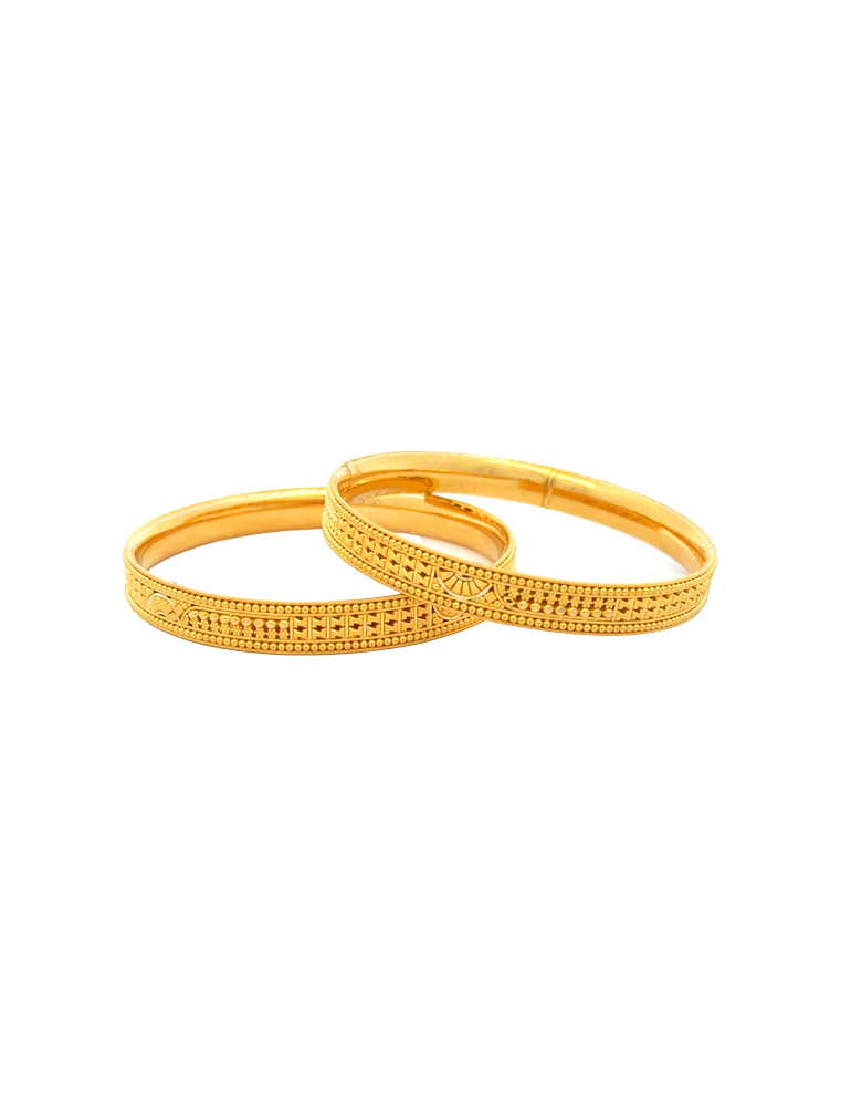 Gold Bangles 22kt  - Set of 6