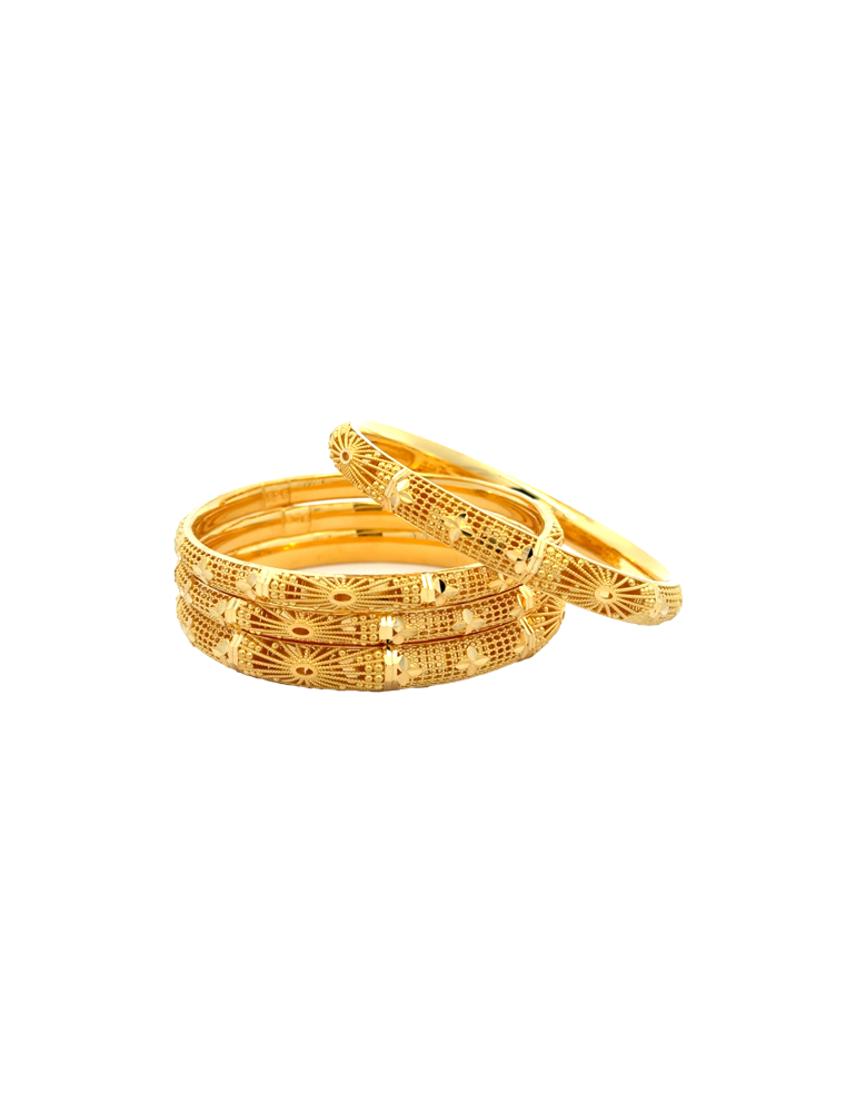 Gold Bangles 22kt  - Set of 6