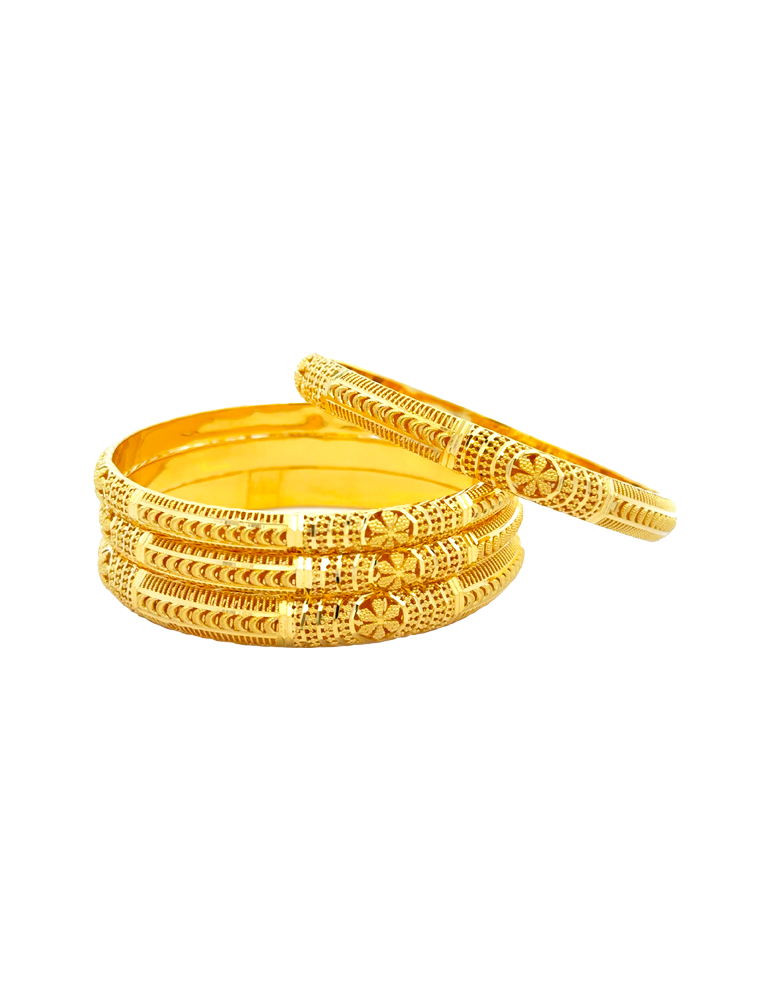 Gold Bangles 22kt  - Set of 6