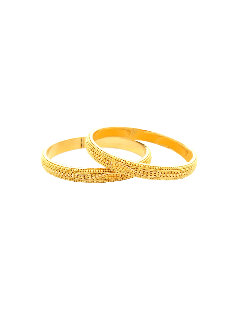 Gold Bangles 22kt  - Set of 6