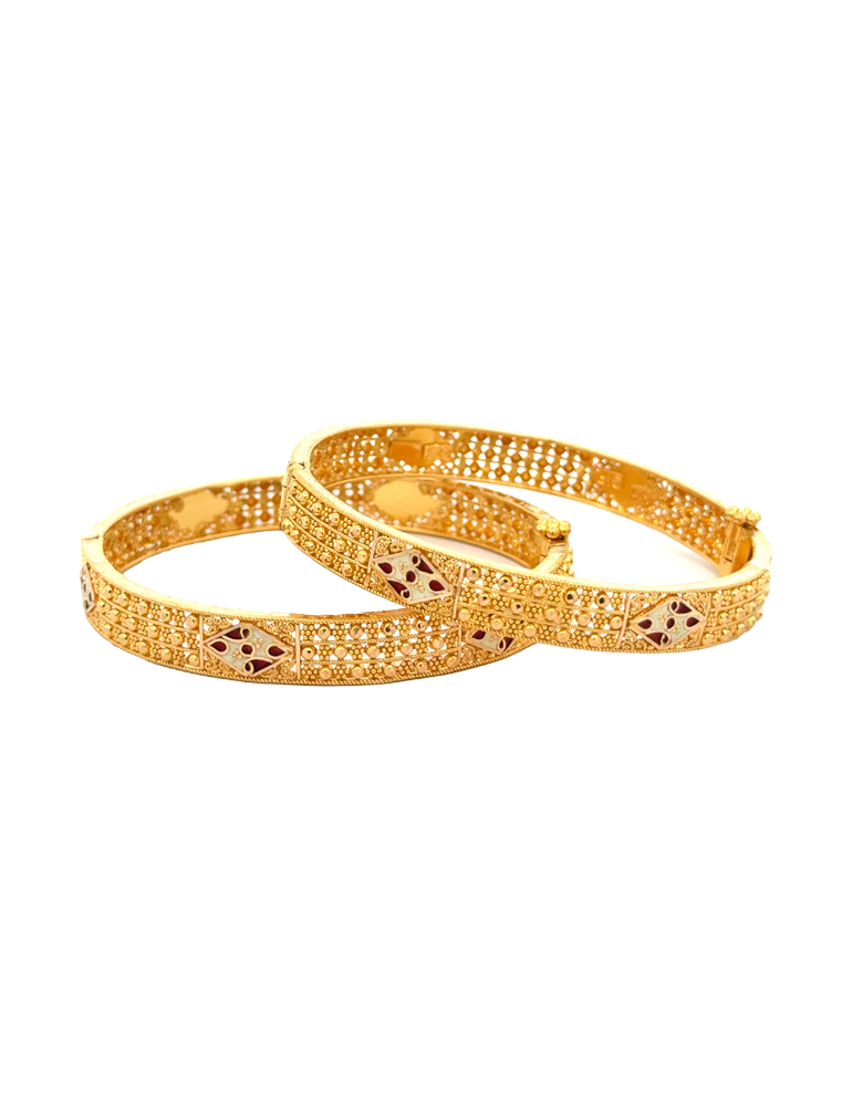 Gold  Bangle 22Kt- Set Of 2