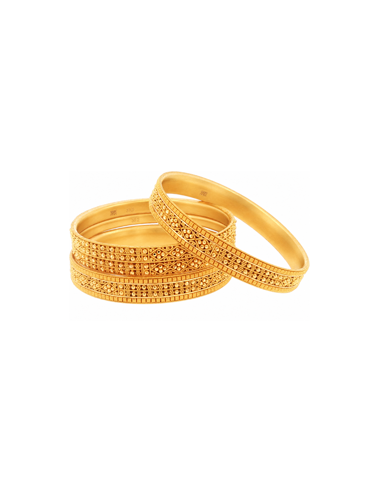 Mrinalini Artisan Gold Bangles 22kt  - Set of 6