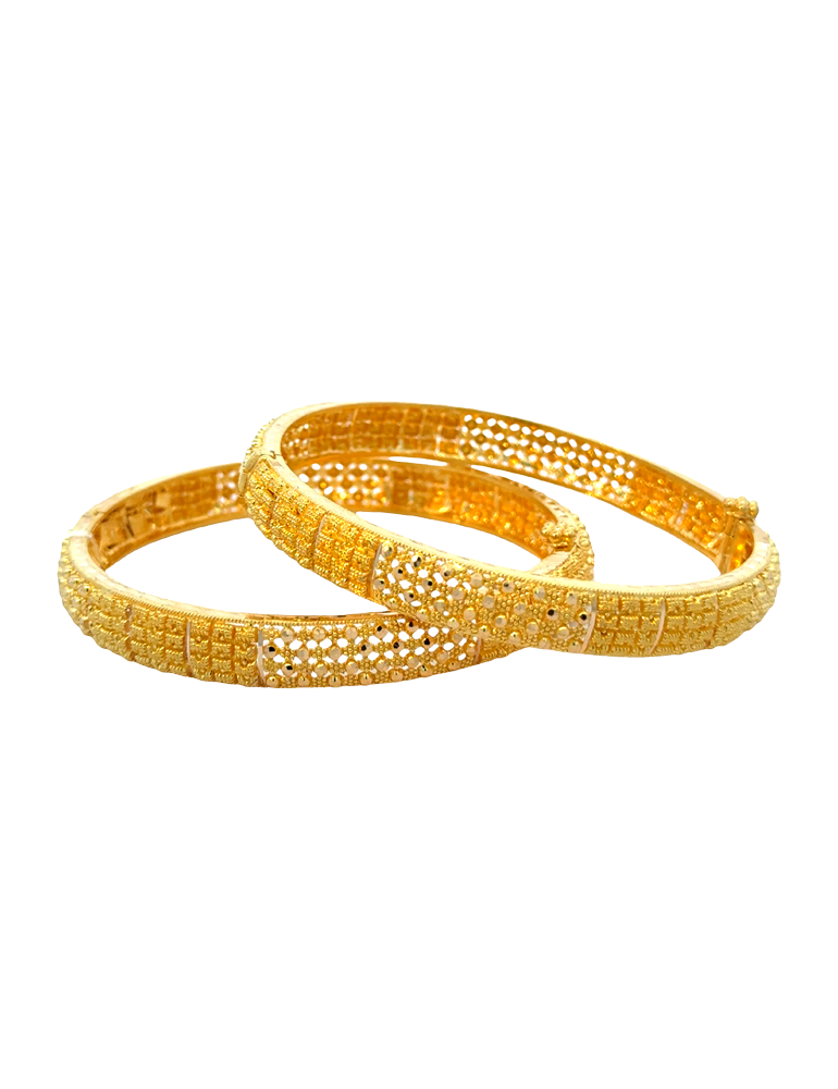 Gold Bangles 22kt  - Set of 2