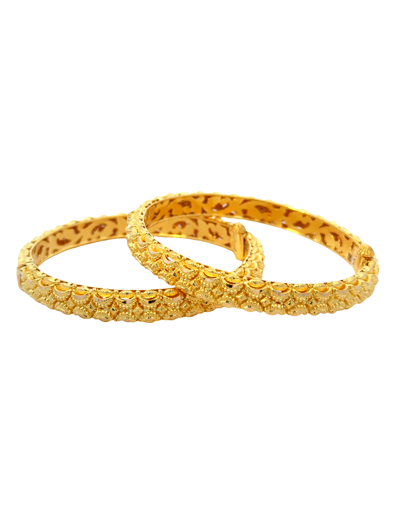 Gold Bangles 22kt  - Set of 2
