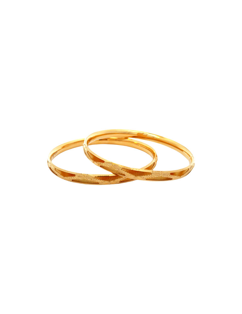 Gold Bangles 22kt  - Set of 2