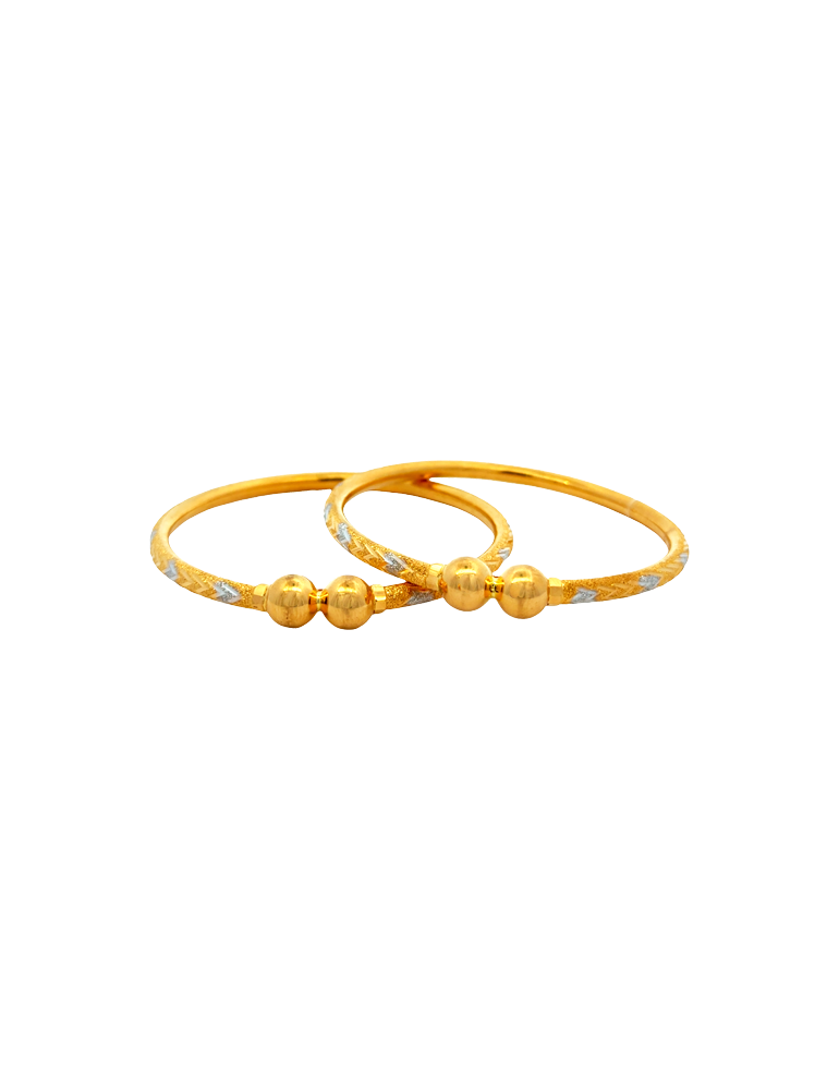 Gold Bangles 22kt  - Set of 2
