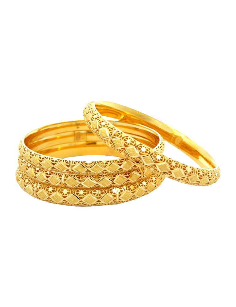 Gold  Bangles 22Kt- Set Of 6