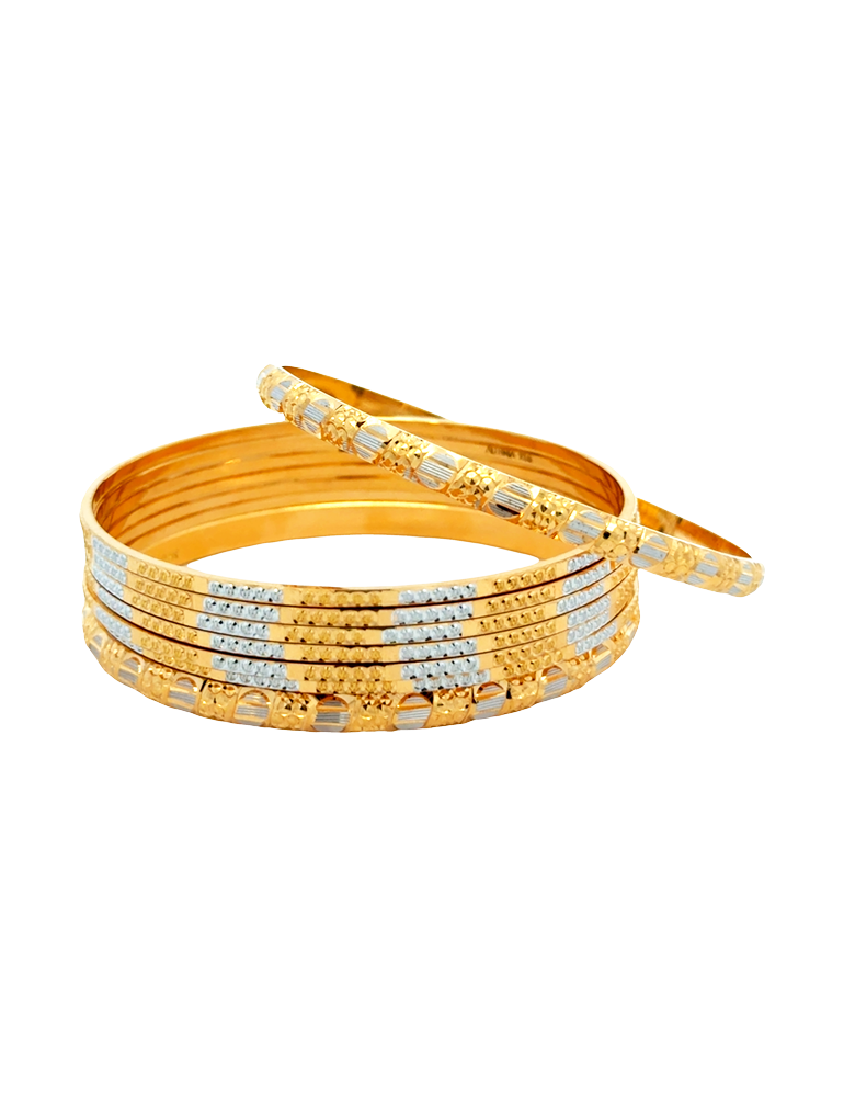 Gold Bangles 22kt  - Set of 10
