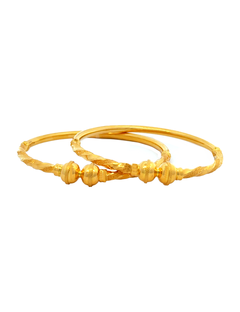 Gold Bangles 22kt  - Set of 2